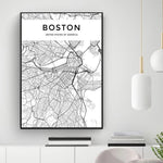 boston map wall art