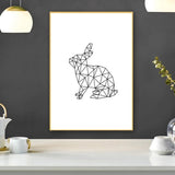 geometric wall art animal print