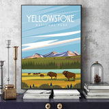 yellowstone national park wall art