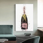 champagne framed wall art