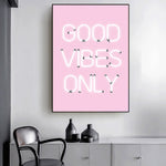 good vibes only canvas banner