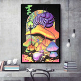 colorful magic mushroom art