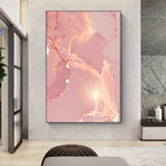 pink marble wall art