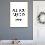 all you need is love canvas wall art