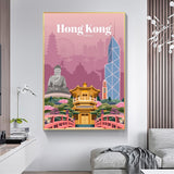 hong kong wall art