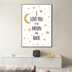 i love you to the moon and back decor
