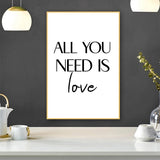all you need is love wooden wall art