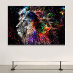 pop art lion canvas