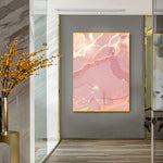 marble pink canvas wall art