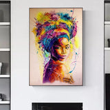 Afro Woman canvas