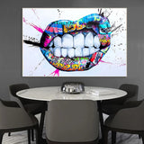lips canvas painting