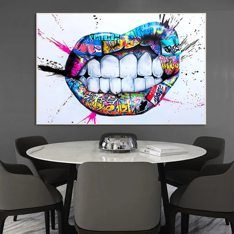 lips canvas painting