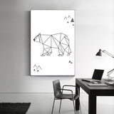 geometric animal wall art