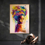 art abstract pop black art african american graffiti afro woman