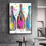 champagne colour wall art