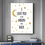 i love you to the moon and back painting