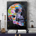 pop art skull