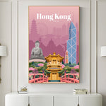 hong kong skyline wall art