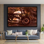 vintage motorcycle wall art