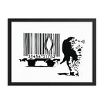 banksy leopard barcode meaning