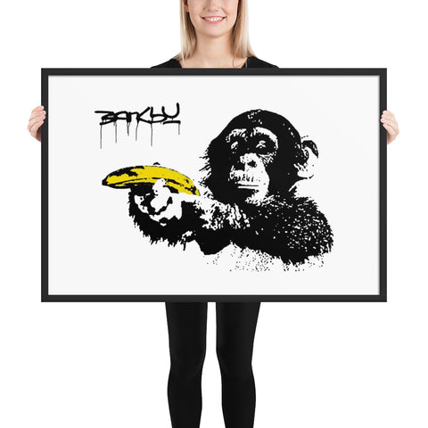 banksy monkey painting